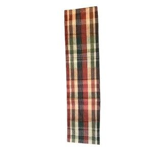 Table Runner 13x108in Woven Polyester Plaid Holiday